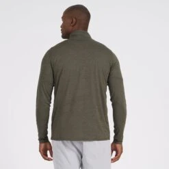 Ease Performance Half Zip | Oregano Heather -Vuori Clothing Store V221HOR 3