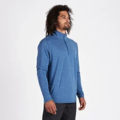 Ease Performance Half Zip | Sea Heather -Vuori Clothing Store V221HSE 4