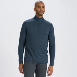 Ease Performance Half Zip | Indigo Heather -Vuori Clothing Store V221HTI 2
