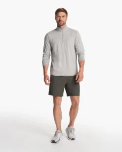 Ease Performance Half Zip | Light Heather Grey 11 Ease Performance Half Zip | Light Heather Grey -Vuori Clothing Store V221LHG 4 11ca440f dd38 47cf 9221 91db4adb7b6a