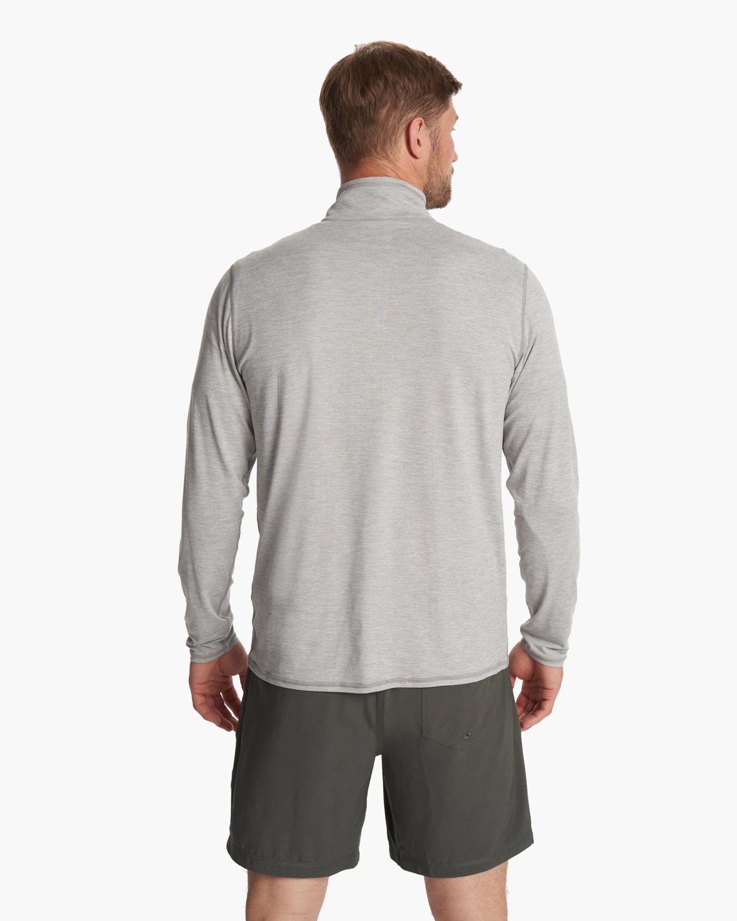 Ease Performance Half Zip | Light Heather Grey 4 Ease Performance Half Zip | Light Heather Grey - Image 4