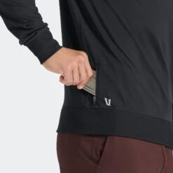 Ponto Performance Crew | Black 8 Ponto Performance Crew | Black -Vuori Clothing Store V224BLK 4