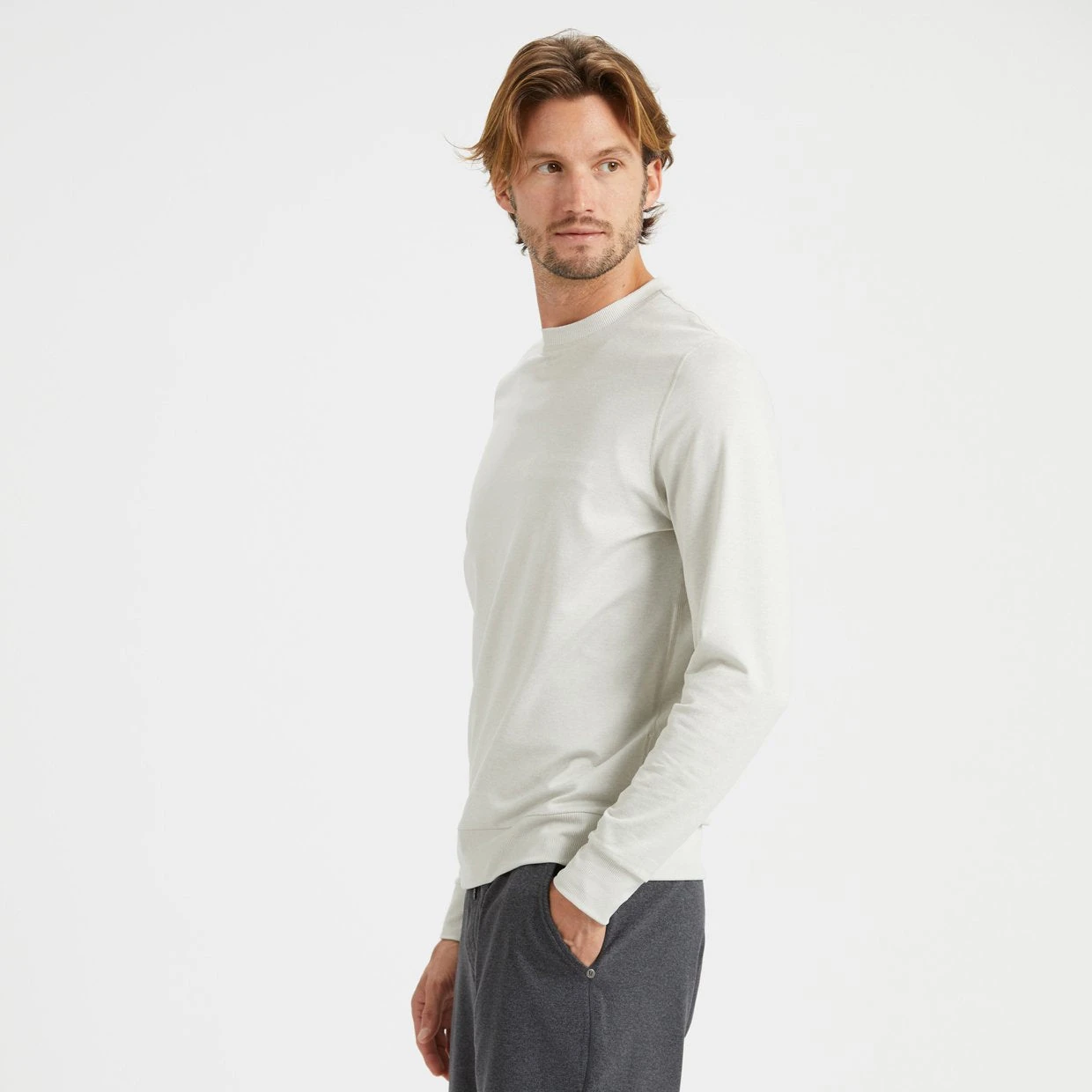 Ponto Performance Crew | Dove Grey Heather 3 Ponto Performance Crew | Dove Grey Heather - Image 3