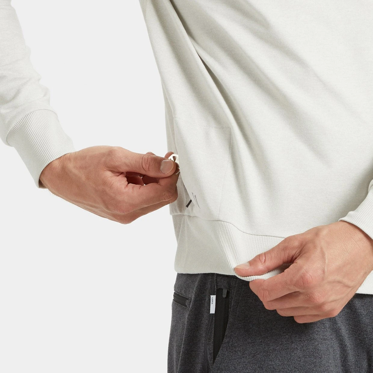 Ponto Performance Crew | Dove Grey Heather 6 Ponto Performance Crew | Dove Grey Heather - Image 6