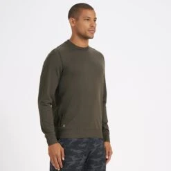 Ponto Performance Crew | Oregano Heather 7 Ponto Performance Crew | Oregano Heather -Vuori Clothing Store V224HOR 2