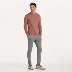 Ponto Performance Crew | Terracotta Heather -Vuori Clothing Store V224HTE 3290