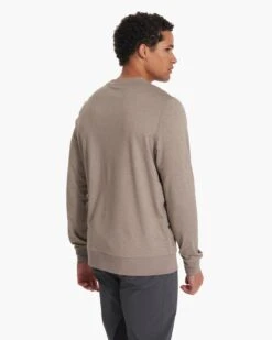 Ponto Performance Crew | Walnut Heather -Vuori Clothing Store V224HWA SP23 M ECOMM FLEECE TOP 1179 1x1 c7deba44 ef78 4a42 b2e4 628194765be2