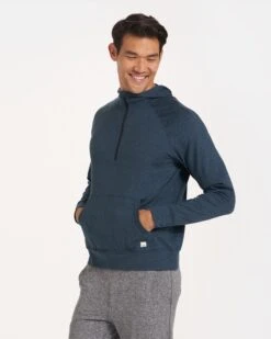 Ponto Performance Half Zip Hoodie | Indigo Heather -Vuori Clothing Store V244HAZ 3121