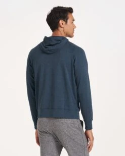 Ponto Performance Half Zip Hoodie | Indigo Heather -Vuori Clothing Store V244HAZ 3132