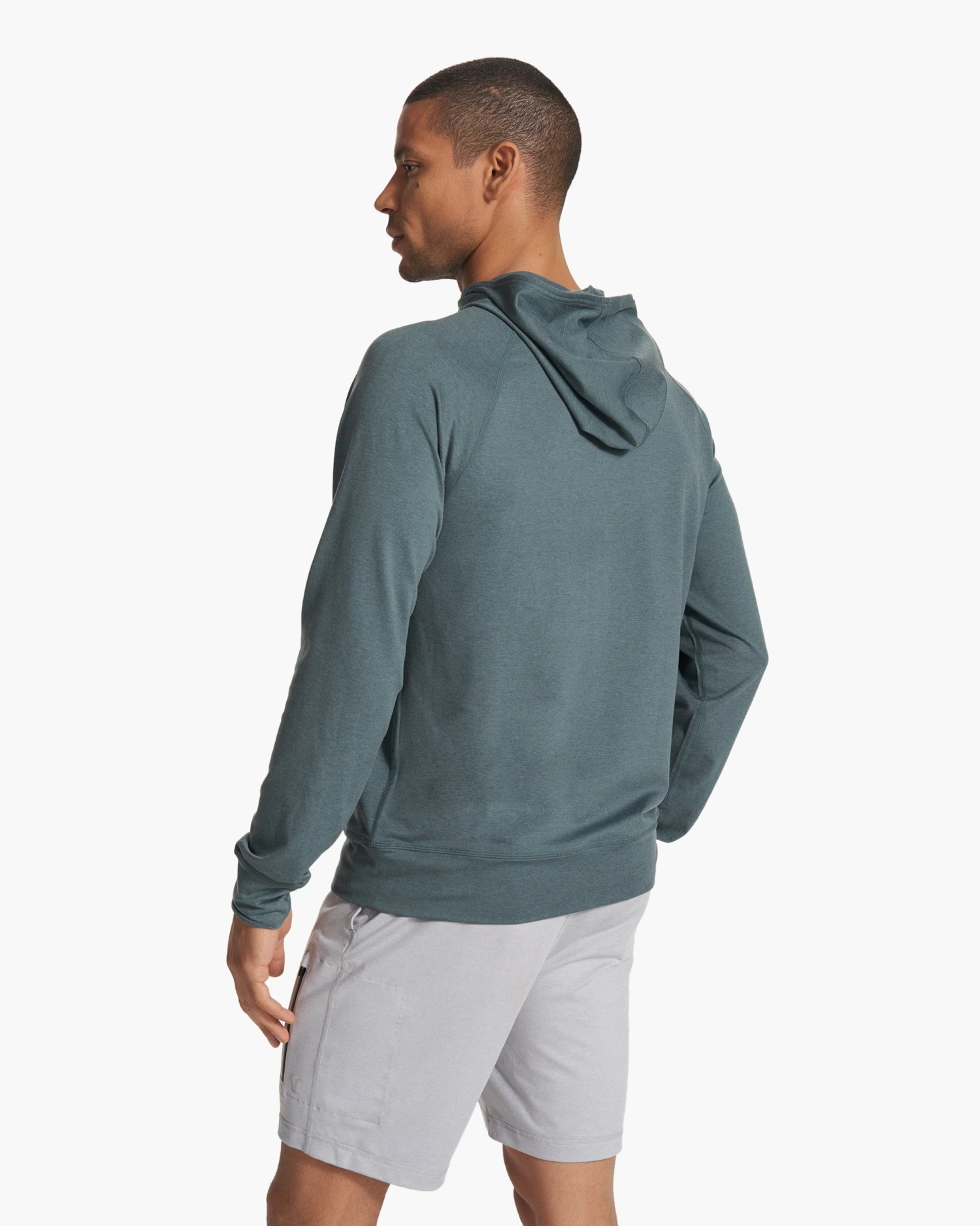 Ponto Performance Half Zip Hoodie | Lake Heather 3 Ponto Performance Half Zip Hoodie | Lake Heather - Image 3