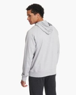 Ponto Performance Half Zip Hoodie | Platinum Heather -Vuori Clothing Store V244HPT SP21 M ECOMM TOP 0087