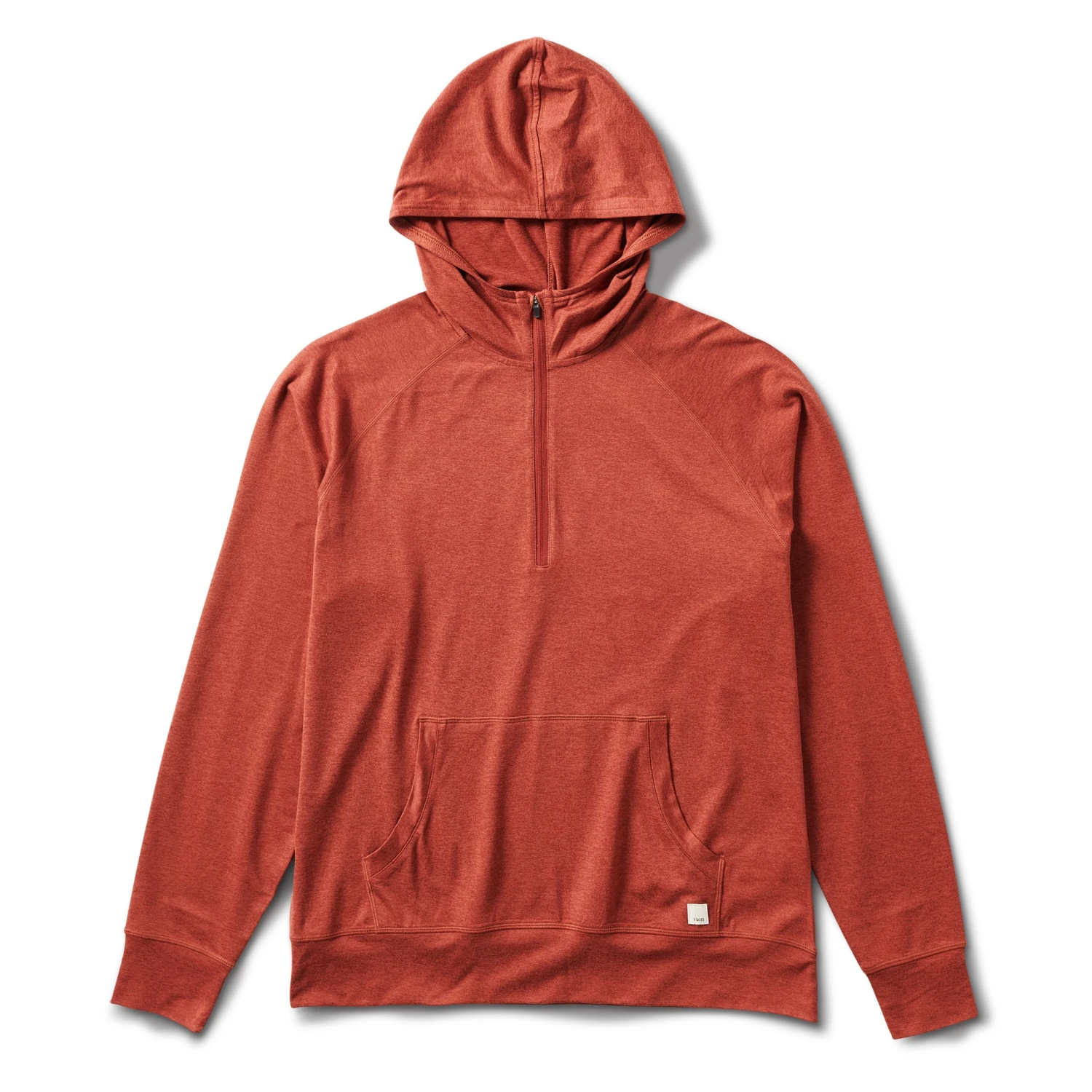 Ponto Performance Half Zip Hoodie | Red Clay Heather 1 Ponto Performance Half Zip Hoodie | Red Clay Heather