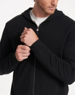 Performance Waffle Zip Hoodie | Washed Black -Vuori Clothing Store V259WBL FA22 M ECOMM TOP 2387