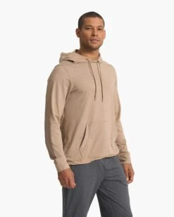 Sunday Element Hoodie | Camel Heather -Vuori Clothing Store V264CMH SP23 M ECOMM FLEECE TOP 3877 1x1 15b6b865 285e 4912 a7fd 5d2368c649d2