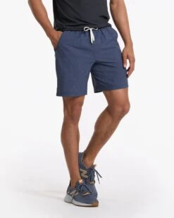 Kore Short | Azure Dashed Lines -Vuori Clothing Store V302ADL 0587