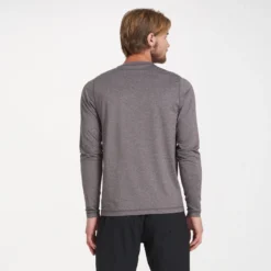Long-Sleeve Tradewind Performance Tee | Quartz Heather -Vuori Clothing Store V302BLK 1280