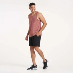 Tradewind Performance Tank | Sienna Heather -Vuori Clothing Store V302BLK 2049