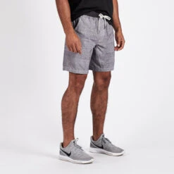 Kore Short | Grey Weave Texture -Vuori Clothing Store V302GWT 2