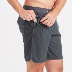 Cruise Boardshort | Charcoal Micro Dot -Vuori Clothing Store V314CMD 3