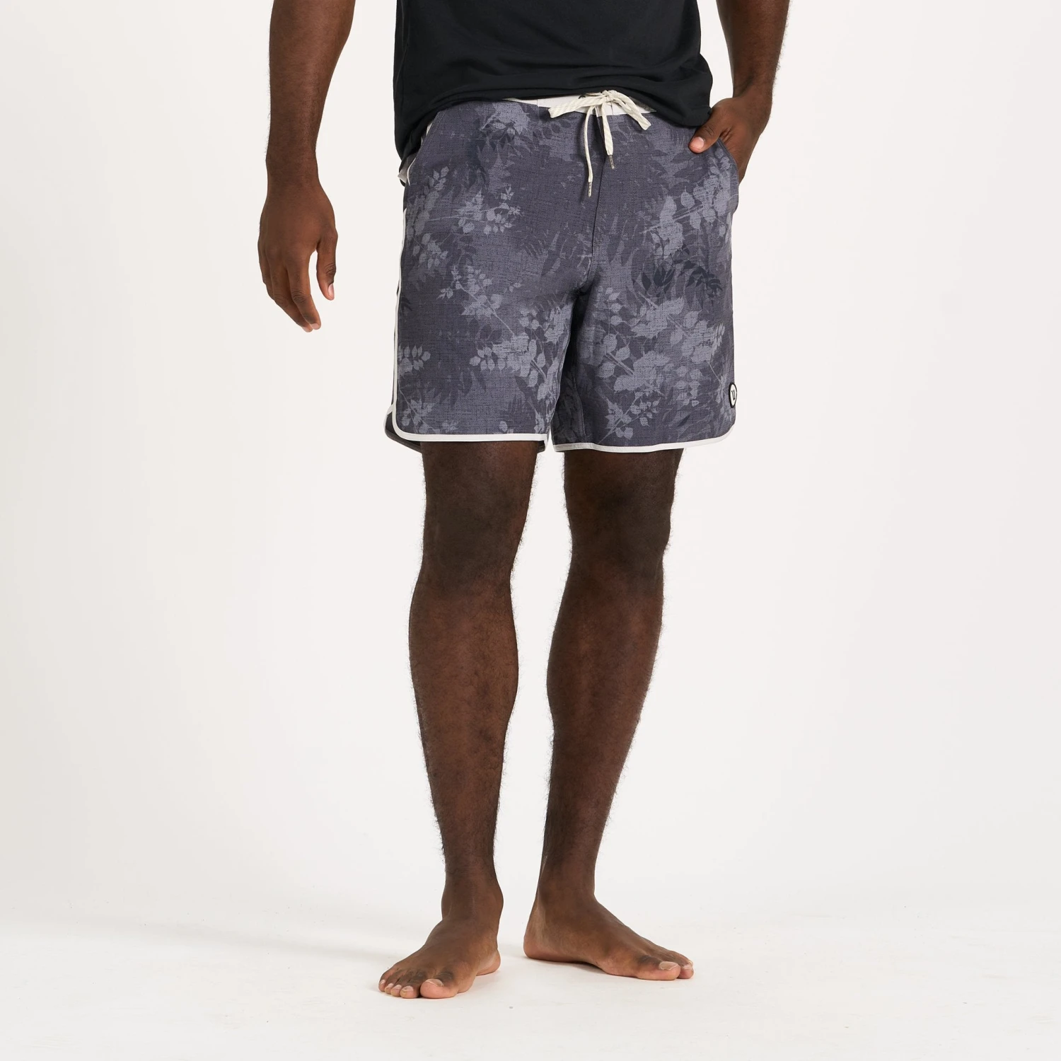 Cruise Boardshort | Charcoal Vintage Leaf 2 Cruise Boardshort | Charcoal Vintage Leaf - Image 2