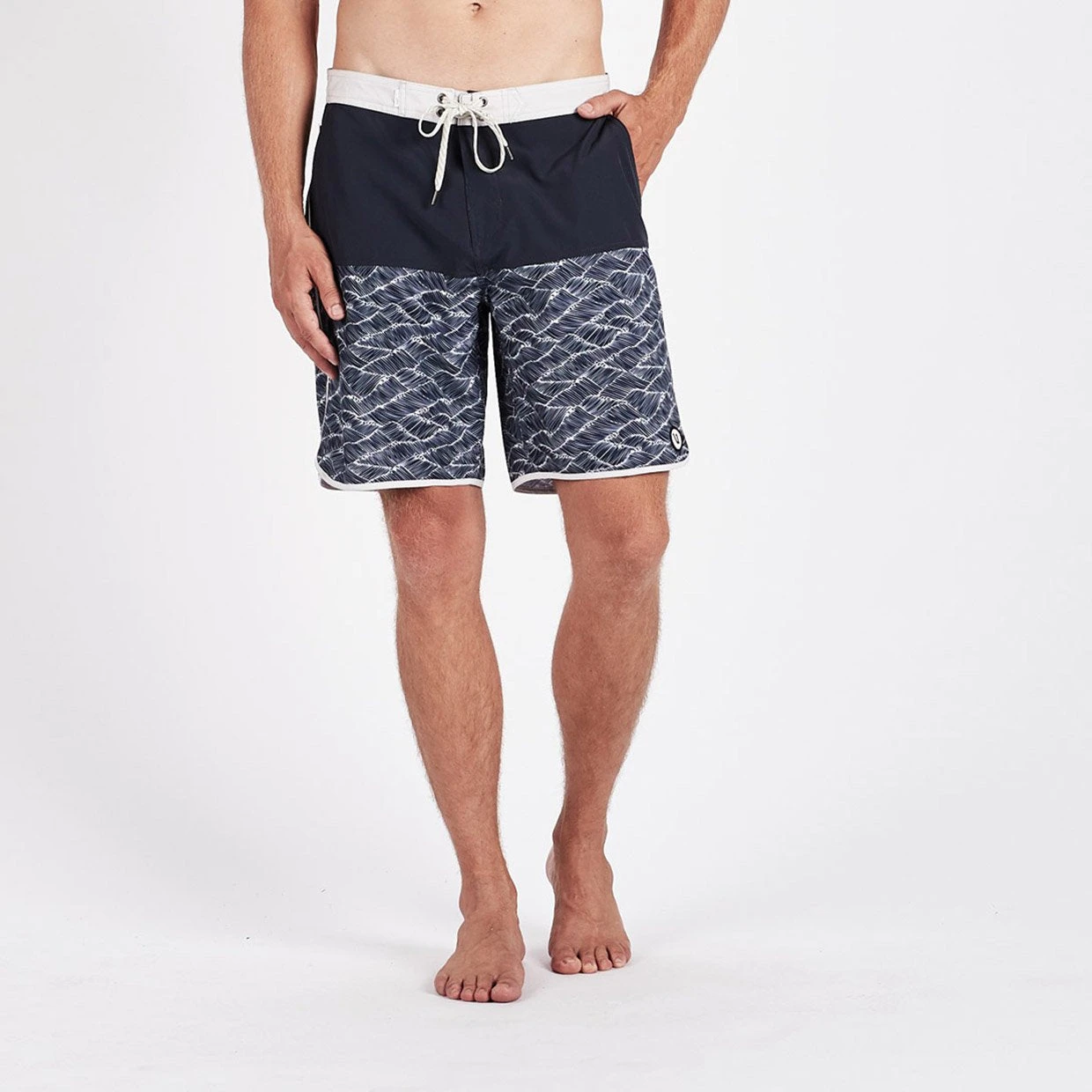 Cruise Boardshort | Navy Wave Block 2 Cruise Boardshort | Navy Wave Block - Image 2