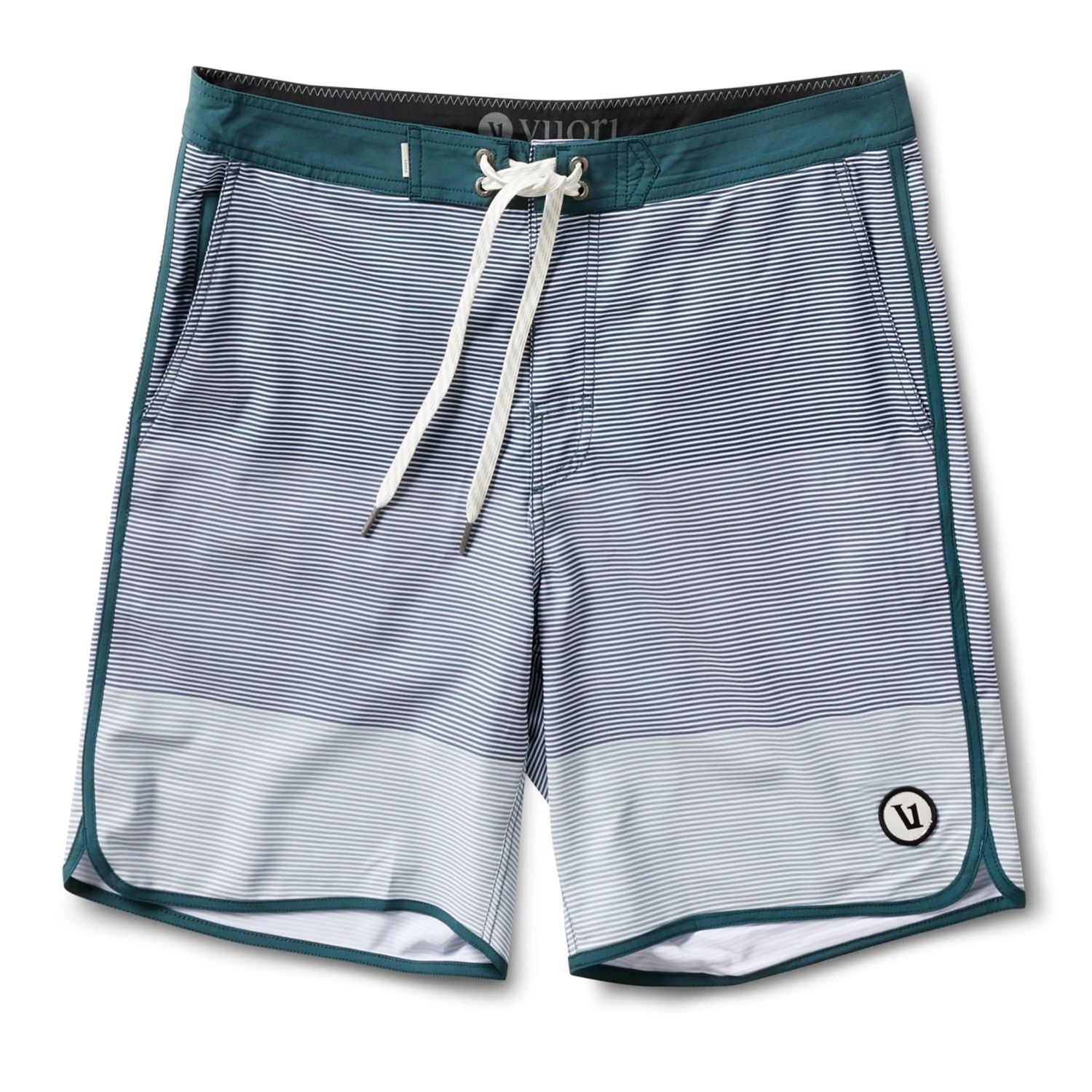 Cruise Boardshort | Steel Blue Wave Stripe 1 Cruise Boardshort | Steel Blue Wave Stripe
