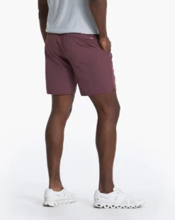 Banks Short | Chestnut Linen Texture -Vuori Clothing Store V330CTL 02486