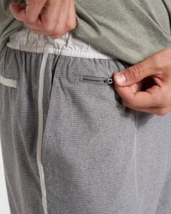 Banks Short | Grey Engineered Stripe -Vuori Clothing Store V330GRE 2486