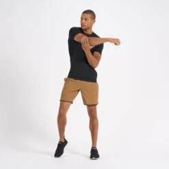 Banks Short | Tobacco Micro Dot -Vuori Clothing Store V330MDT 4