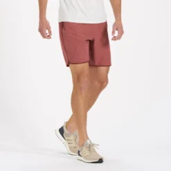 Banks Short | Red Clay Linen Texture -Vuori Clothing Store V330RLT 2 3ad7c906 b682 4a24 ab39 b835ea67e618