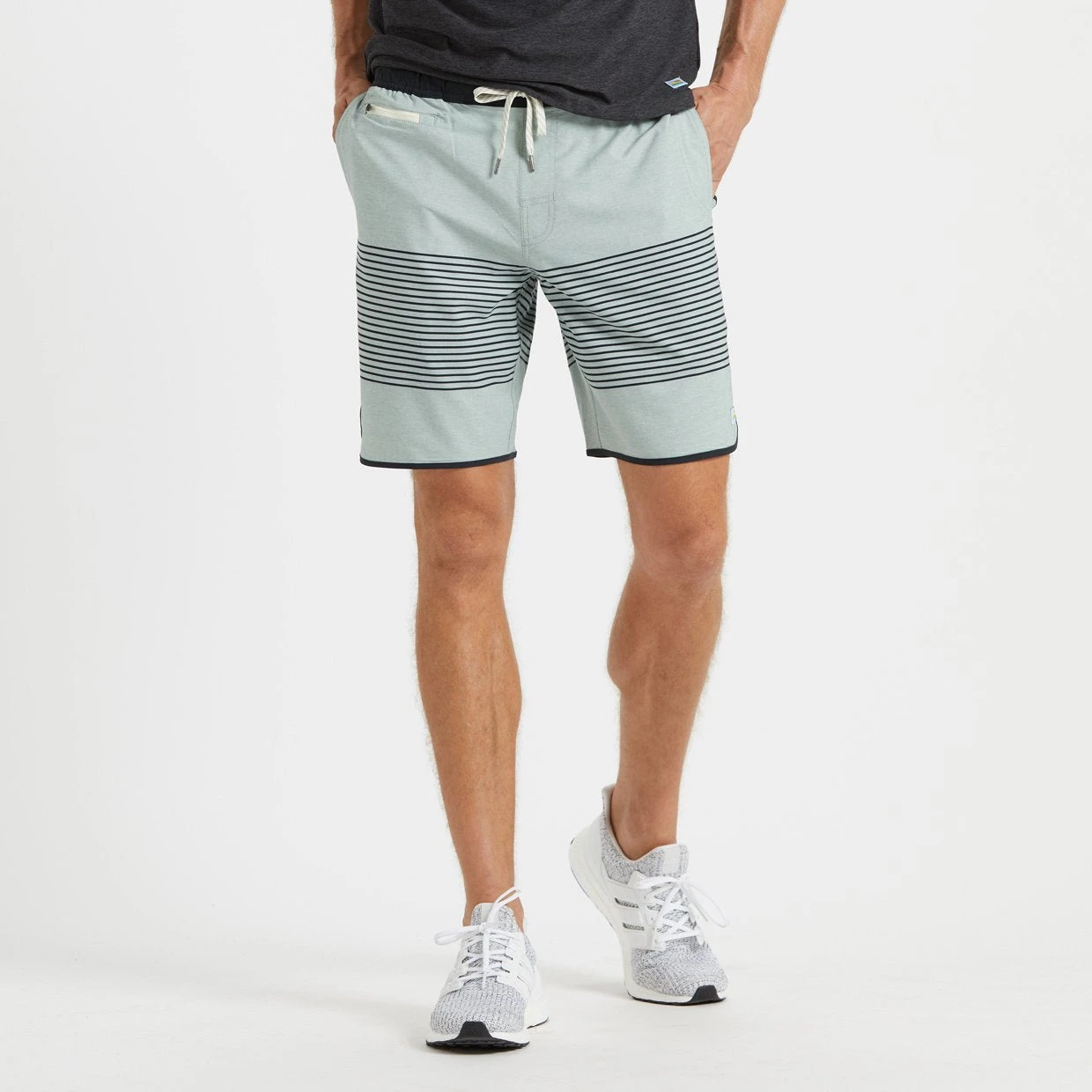 Banks Short | Sea Glass Linen Texture Stripe 2 Banks Short | Sea Glass Linen Texture Stripe - Image 2