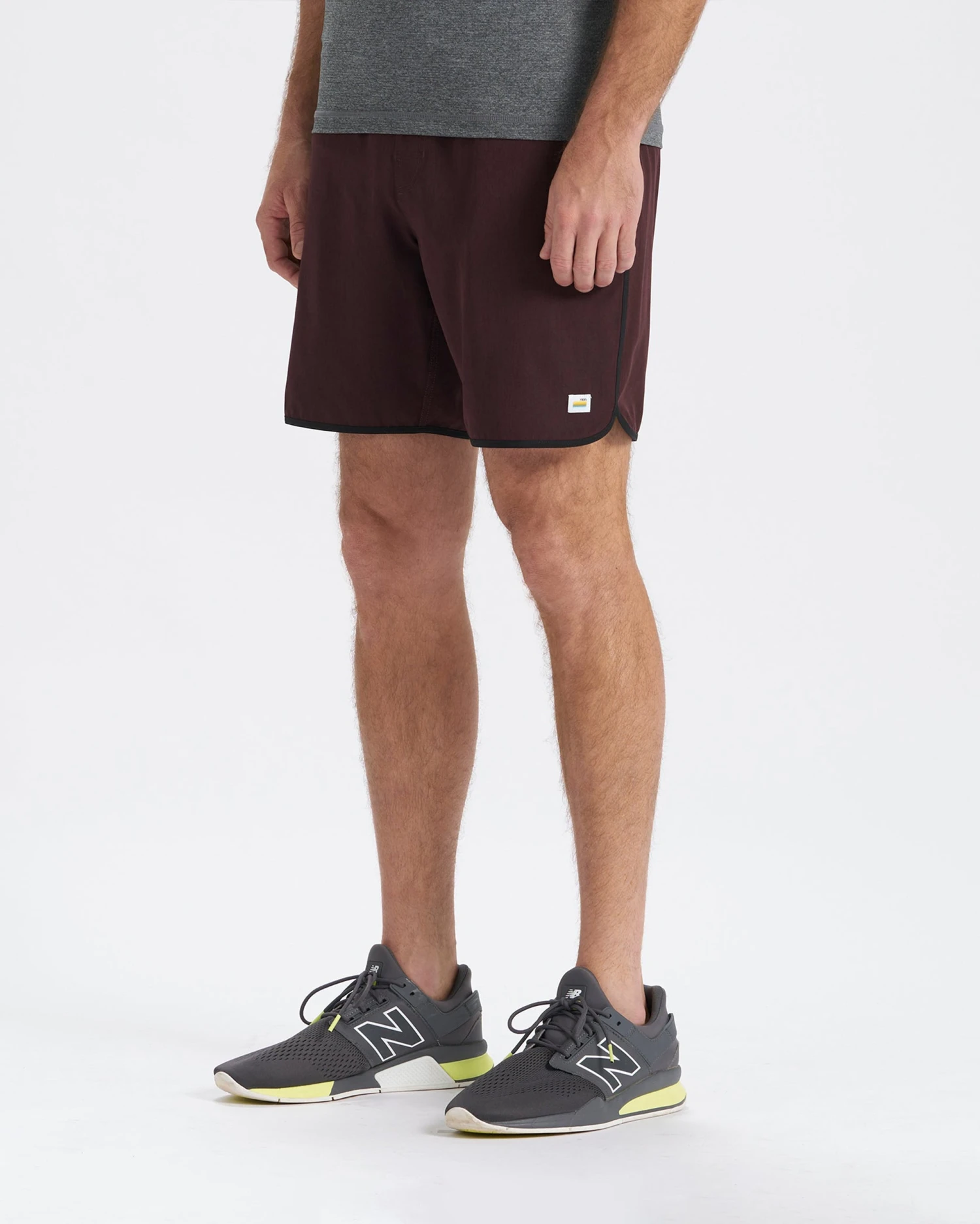 Banks Short | Oxblood Linen Texture 2 Banks Short | Oxblood Linen Texture - Image 2