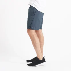 Trail Short | Navy Heather Texture -Vuori Clothing Store V341HNA 2 update