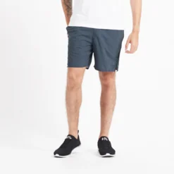 Trail Short | Navy Heather Texture -Vuori Clothing Store V341HNA 4 update