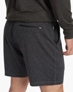 Ponto Short | Charcoal Heather -Vuori Clothing Store V344HCC FA23 M ECOMM SHORTS DETAIL 6