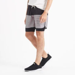 Stockton Short | Black Fig Stripe -Vuori Clothing Store V346BFS 2 update