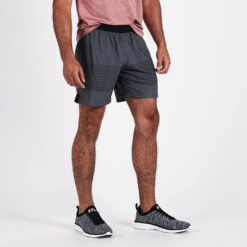 Rush Short | Charcoal Black Stripe -Vuori Clothing Store V358CBS 2 4190bca4 c721 4ead ad89 0acf3aeeffa3
