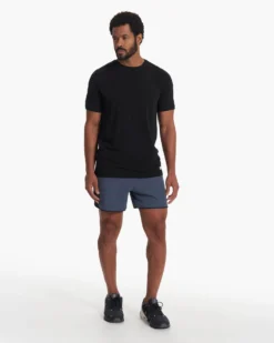 Banks Short 5" | Azure Linen Texture -Vuori Clothing Store V366AZL SP19 M ECOMM FULL 2059