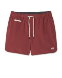 Banks Short 5" | Earth Red Linen Texture