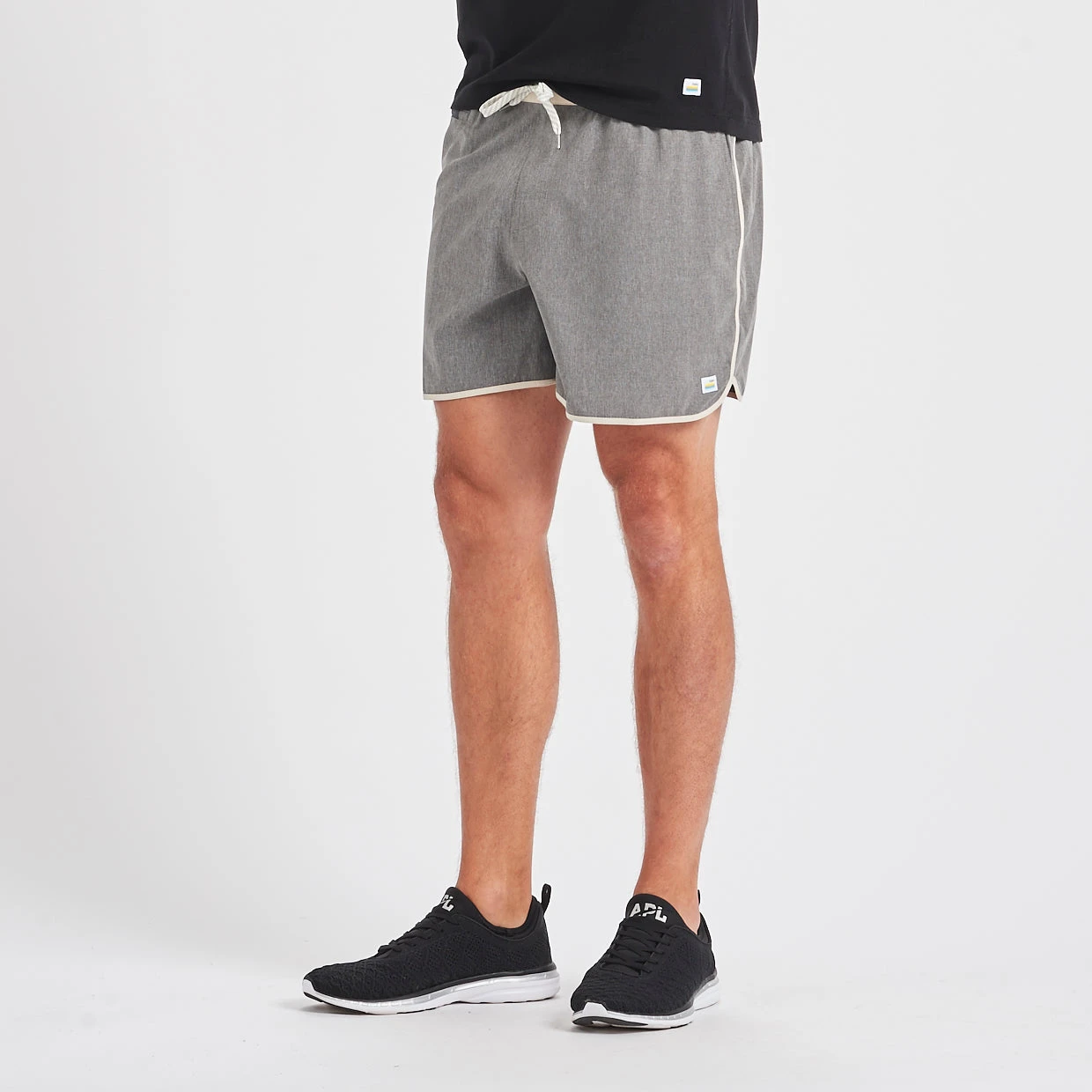 Banks Short 5" | Grey Linen Texture 2 Banks Short 5" | Grey Linen Texture - Image 2