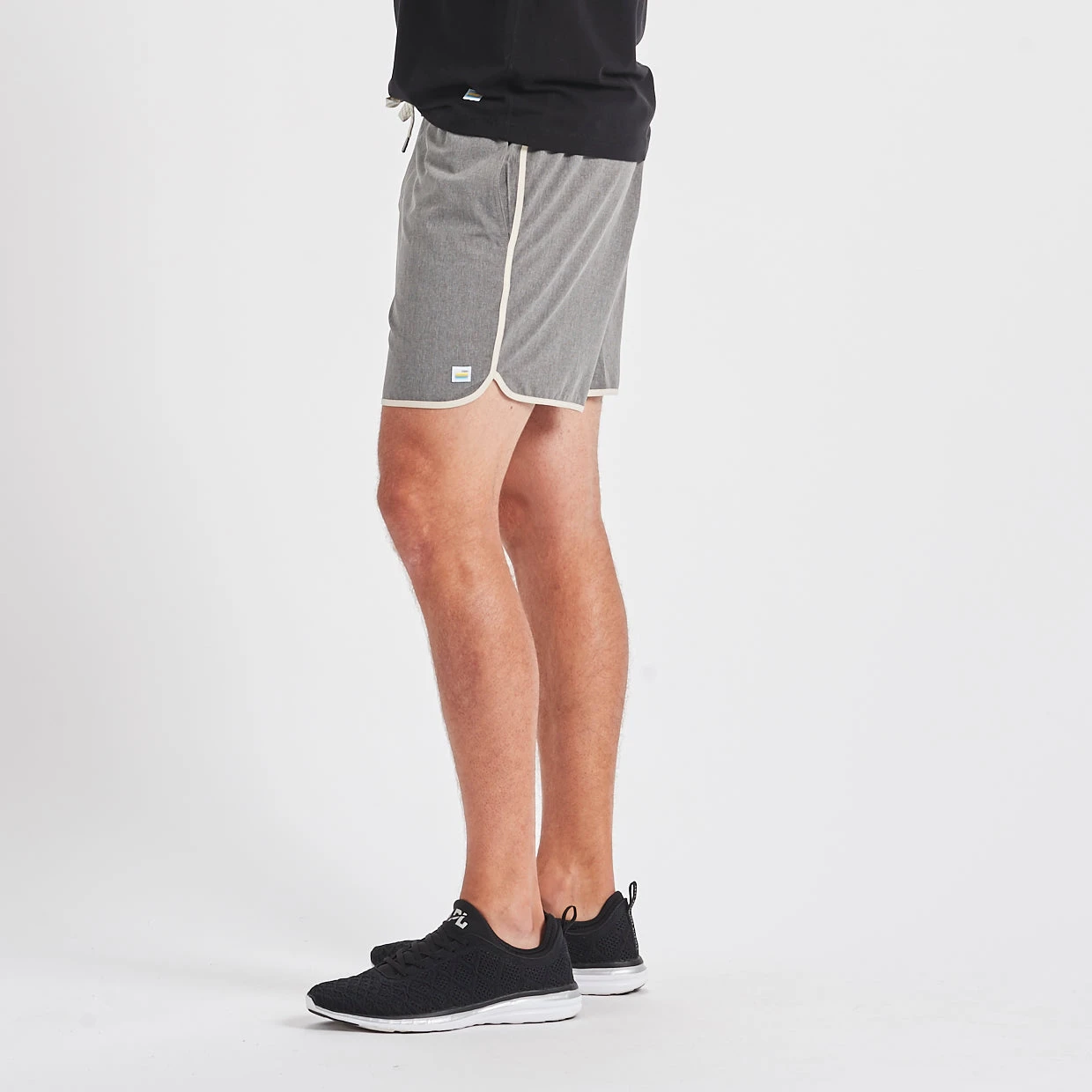 Banks Short 5" | Grey Linen Texture 3 Banks Short 5" | Grey Linen Texture - Image 3