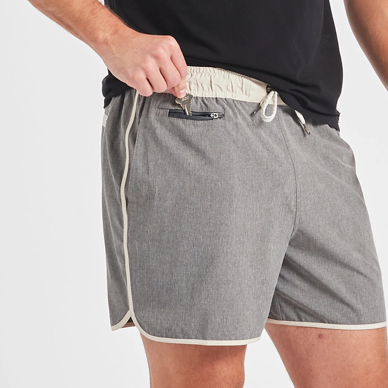 Banks Short 5" | Grey Linen Texture 5 Banks Short 5" | Grey Linen Texture - Image 5