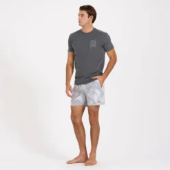 Cape Short | Light Grey Vintage Leaf 9 Cape Short | Light Grey Vintage Leaf -Vuori Clothing Store V369GVL 4