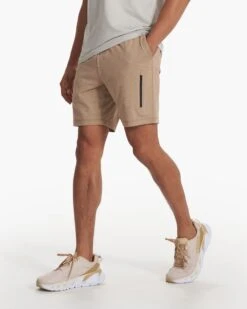 Sunday Performance Short | Camel Heather -Vuori Clothing Store V381CMH SP23 M ECOMM SHORTS DETAIL 3273 1X1 d475a89a 5a8e 45a2 9763 d1808eb5ddb7