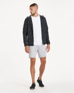 Sunday Performance Short | Platinum Heather -Vuori Clothing Store V381HPT 1412