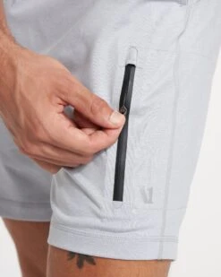 Sunday Performance Short | Platinum Heather -Vuori Clothing Store V381HPT 1420