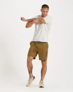Sunday Performance Short | Tobacco Heather 10 Sunday Performance Short | Tobacco Heather -Vuori Clothing Store V381TOH 7