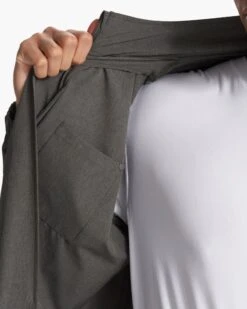 Venture Track Jacket | Balsam Linen Texture -Vuori Clothing Store V536BLN FA23 M ECOMM jackets DETAIL 9