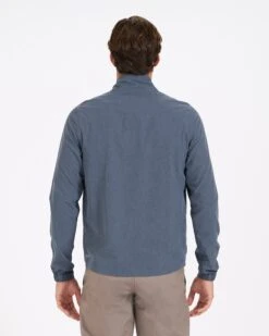 Venture Track Jacket | Navy Linen Texture -Vuori Clothing Store V536NVL 3