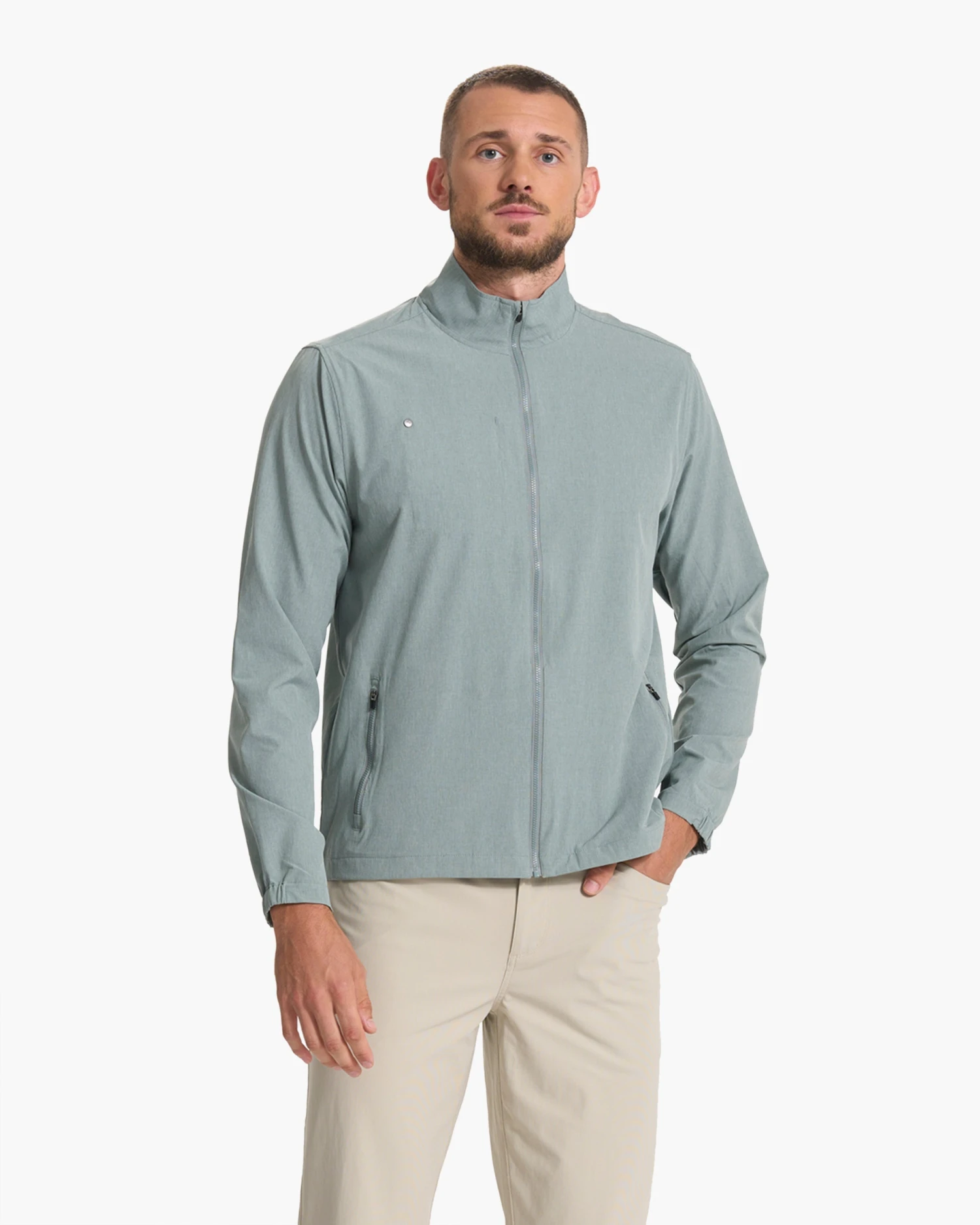 Venture Track Jacket | Stormy Linen Texture 2 Venture Track Jacket | Stormy Linen Texture - Image 2